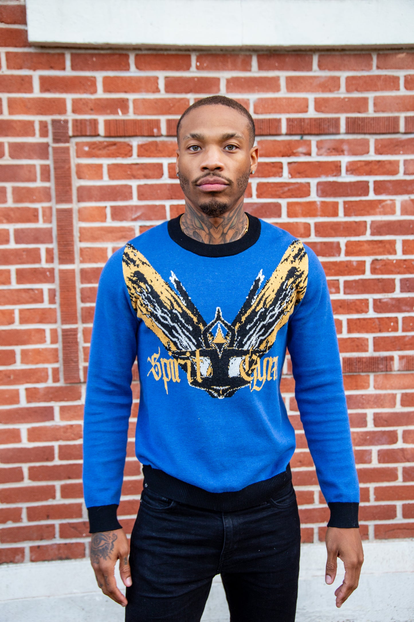 Spirit gym Knitted crew neck sweater