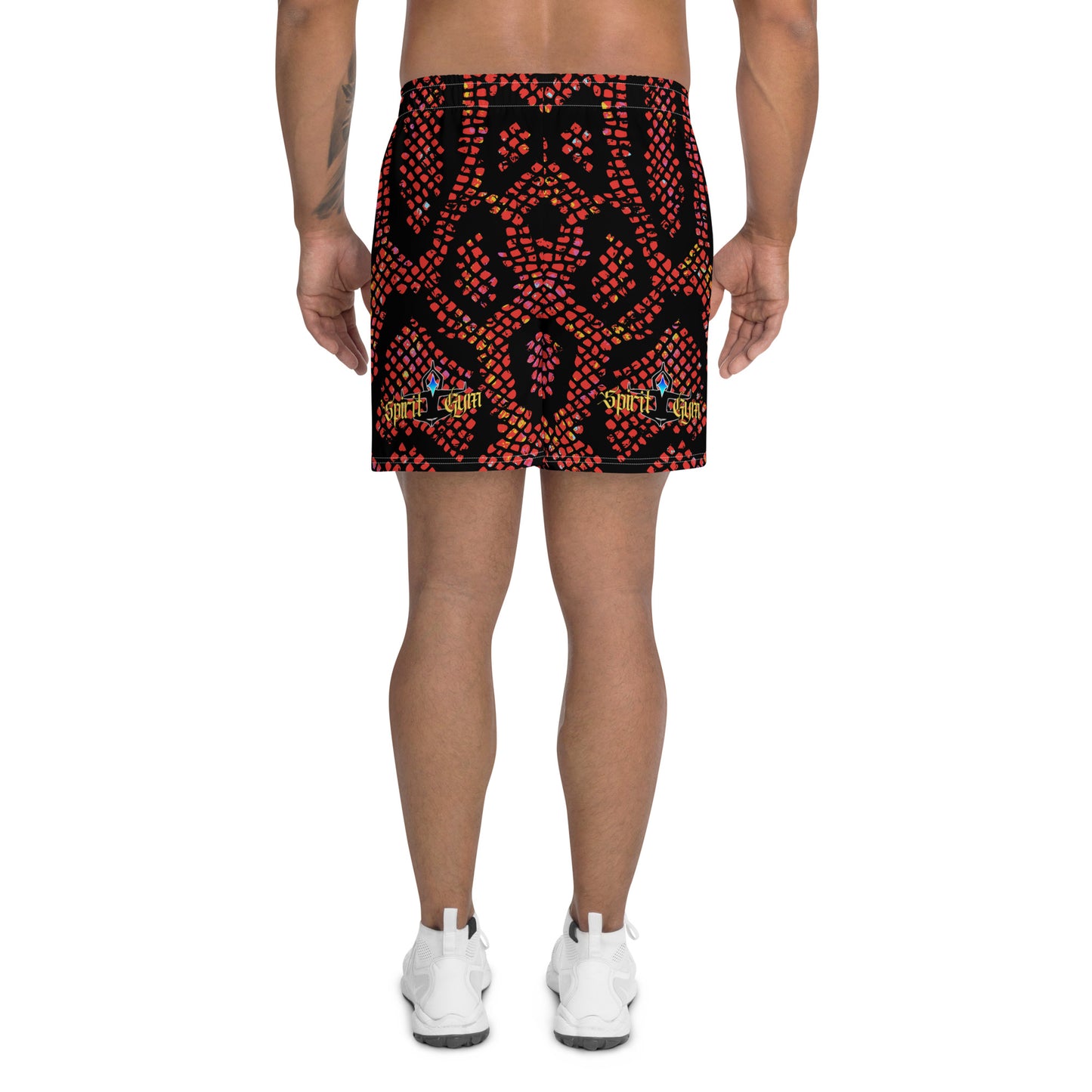 Men Gym Graphic MESH SWIMMING SHORTS – Funny Polyester Chakra Athletic Streetwear Shorts
