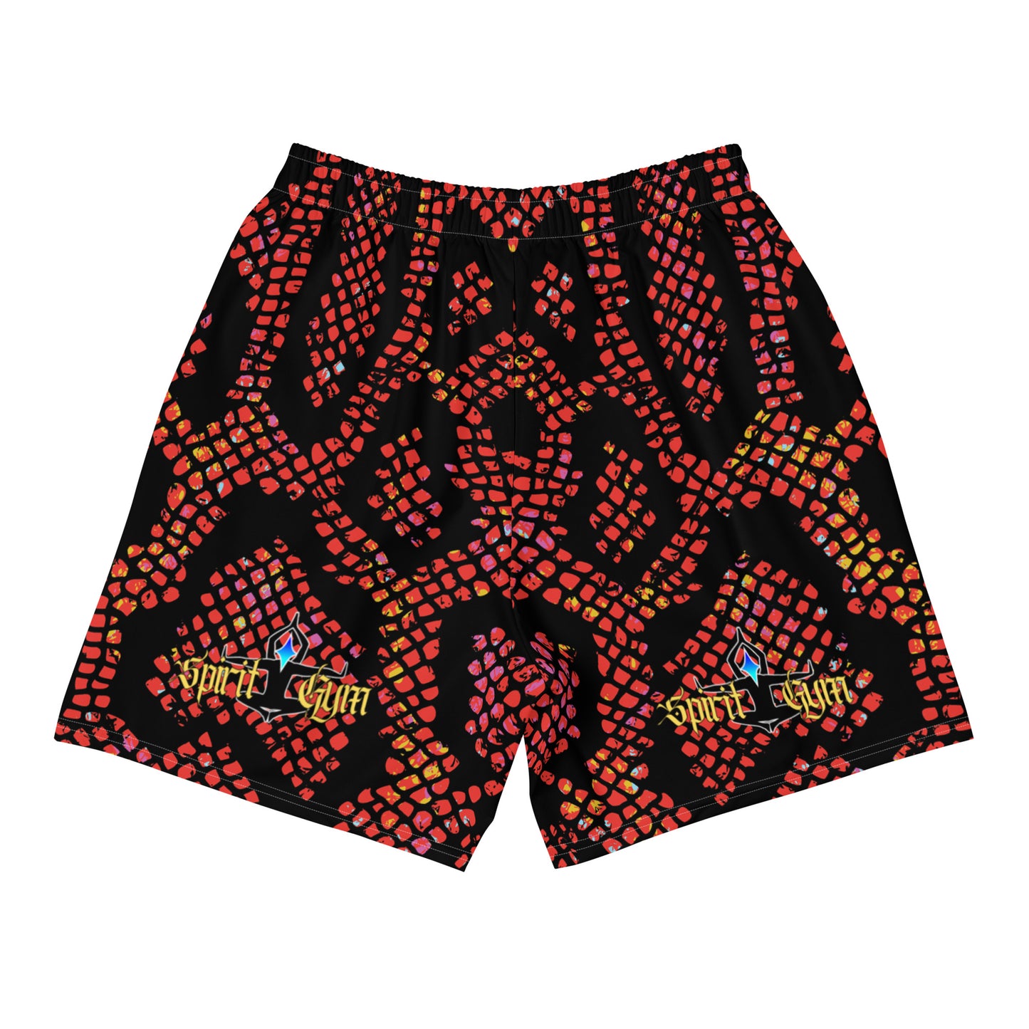 Men Gym Graphic MESH SWIMMING SHORTS – Funny Polyester Chakra Athletic Streetwear Shorts
