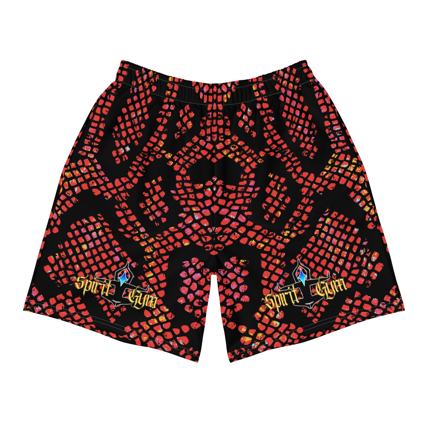 Men Gym Graphic MESH SWIMMING SHORTS – Funny Polyester Chakra Athletic Streetwear Shorts