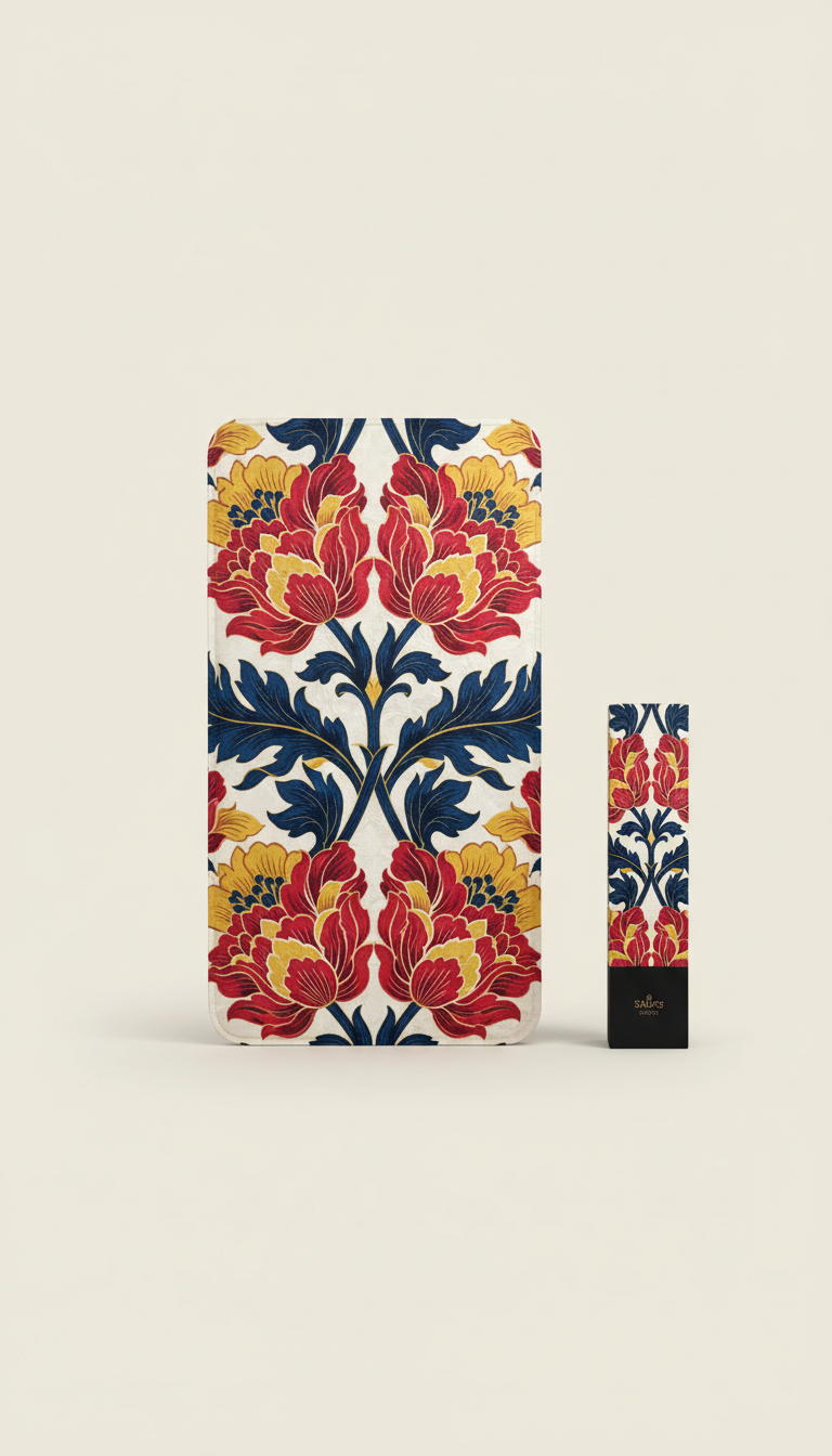Crimson Petal Bold Floral Fitness Mat