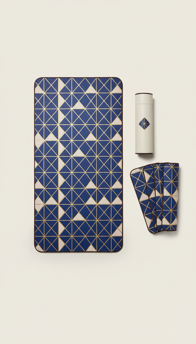Sapphire Blue Diamond Luxury Yoga Mat