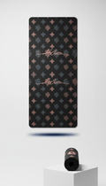 Ink Black Yoga Mat With Signature Motif