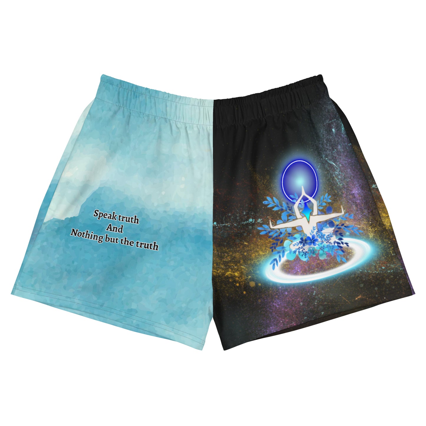 Men Gym Graphic MESH SWIMMING SHORTS – Funny Polyester Chakra Athletic Streetwear ShortsAll-Over Print Unisex Athletic Shorts