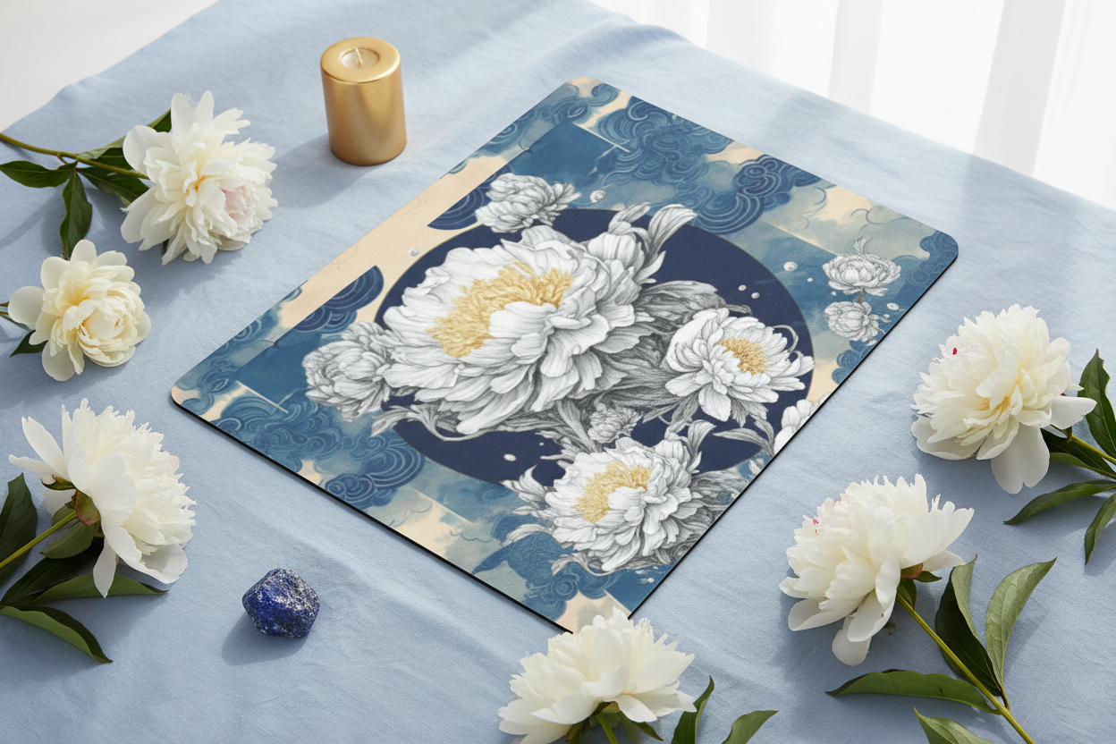 Blue Peony - Flat Lay