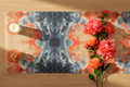 Coral Japanese Floral - Flat Lay