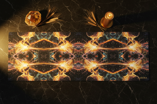 Space Mind Mat - Dark Gold Flat Lay