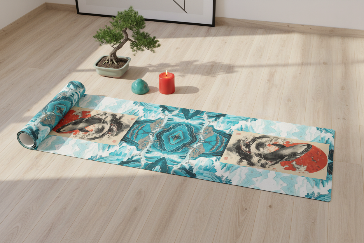 Teal Wave Wolf - Flat Lay
